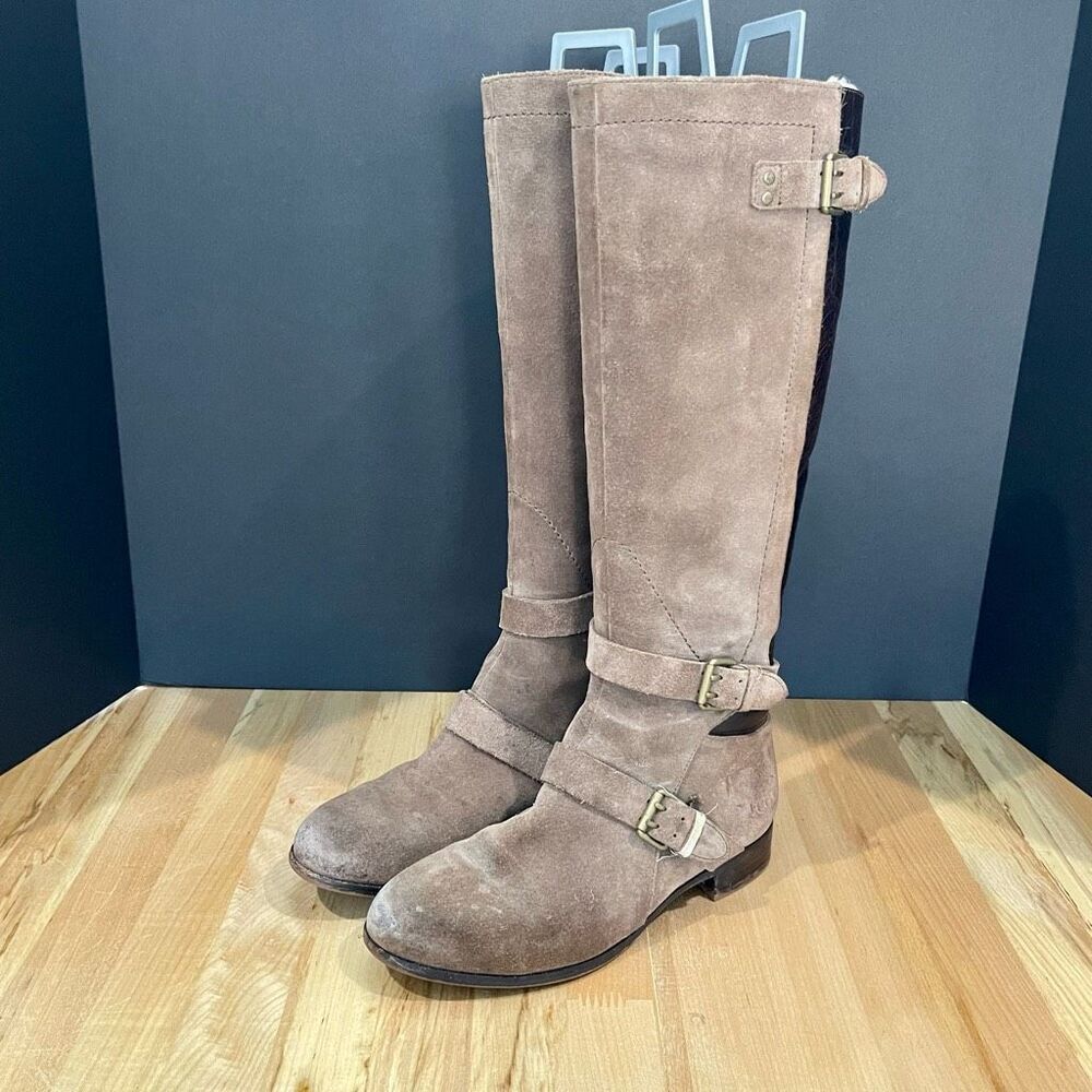 UGG Cydnee Suede and Leather Tall Boots. Size 7